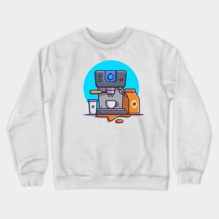 Coffee Machine Espresso, Mugs, Cup And Coffee Pack Crewneck Sweatshirt